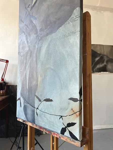 Image of “Emergence” by ANNA VERIKI, size: 120x55 cm, made of Oil on canvas, Painting medium, from Kyiv , priced at €1900 Photo 4 of 5.