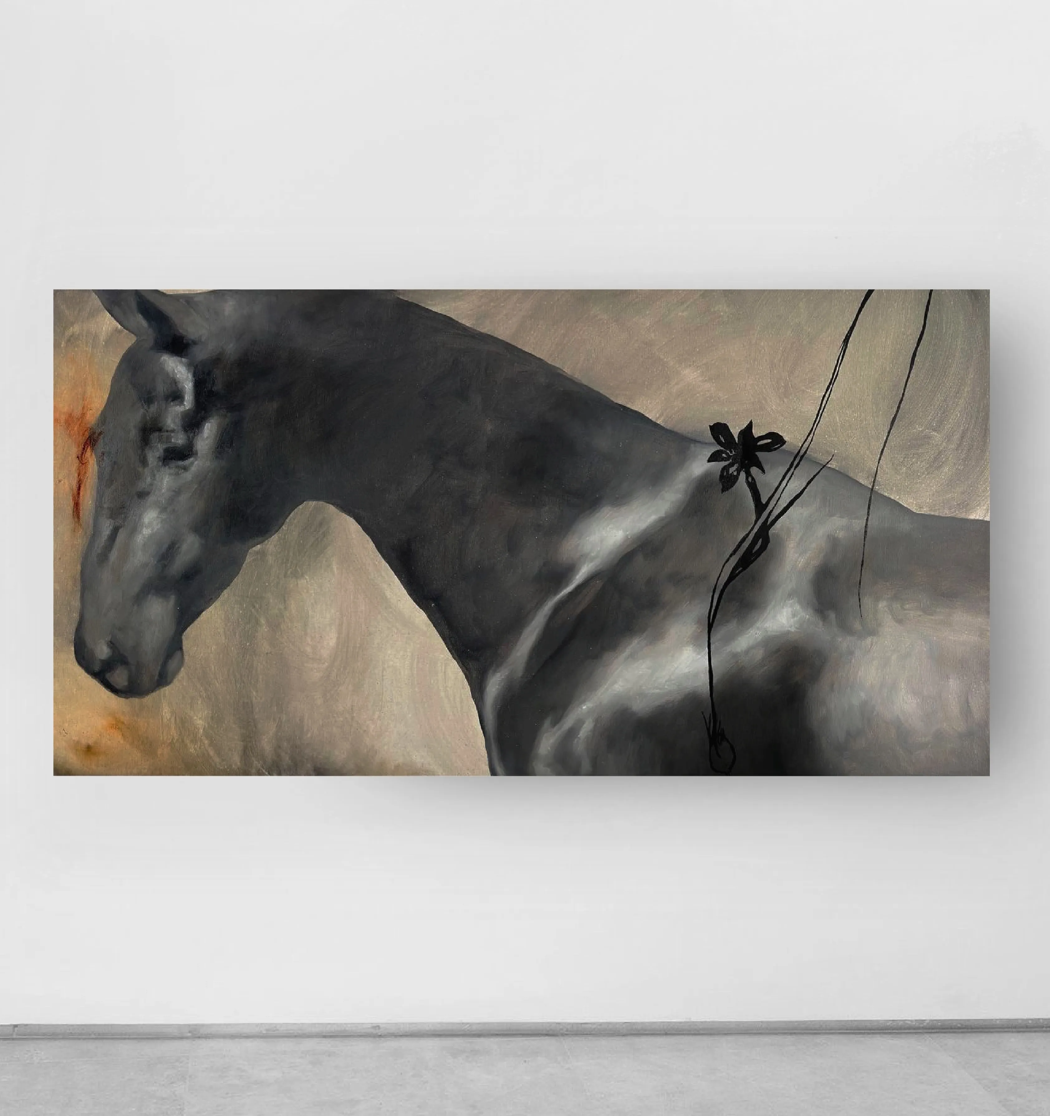 Image of “Sprout”  by ANNA VERIKI, size: 55x100 cm, made of Oil on canvas , Painting medium, from Kyiv, Ukraine , priced at €1500 Photo 3 of 4.