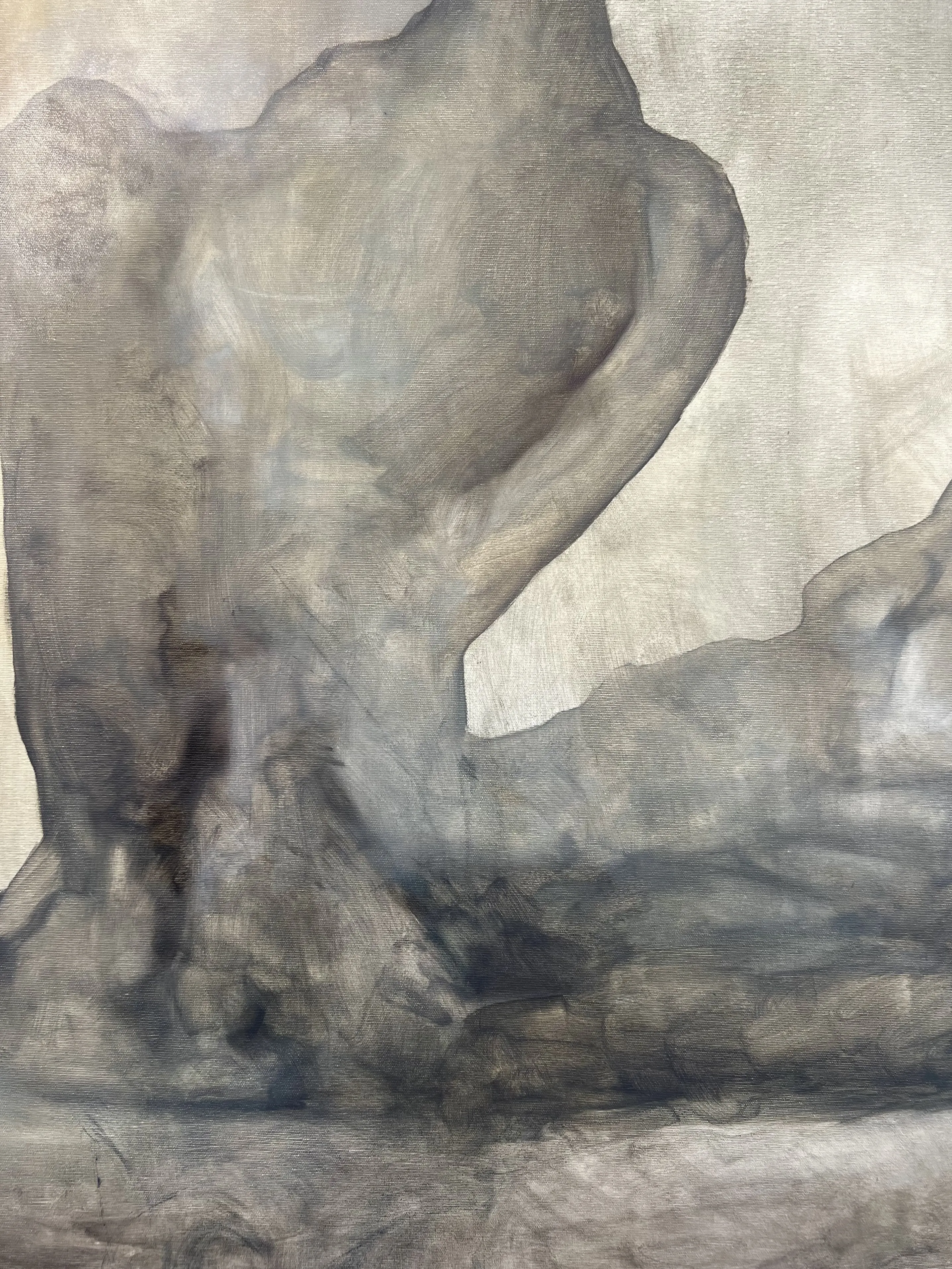 Image of “Girl with the Peach” by ANNA VERIKI, size: 175x205 cm, made of Oil on canvas , Painting medium, from Kyiv , priced at €5000 Photo 3 of 7.