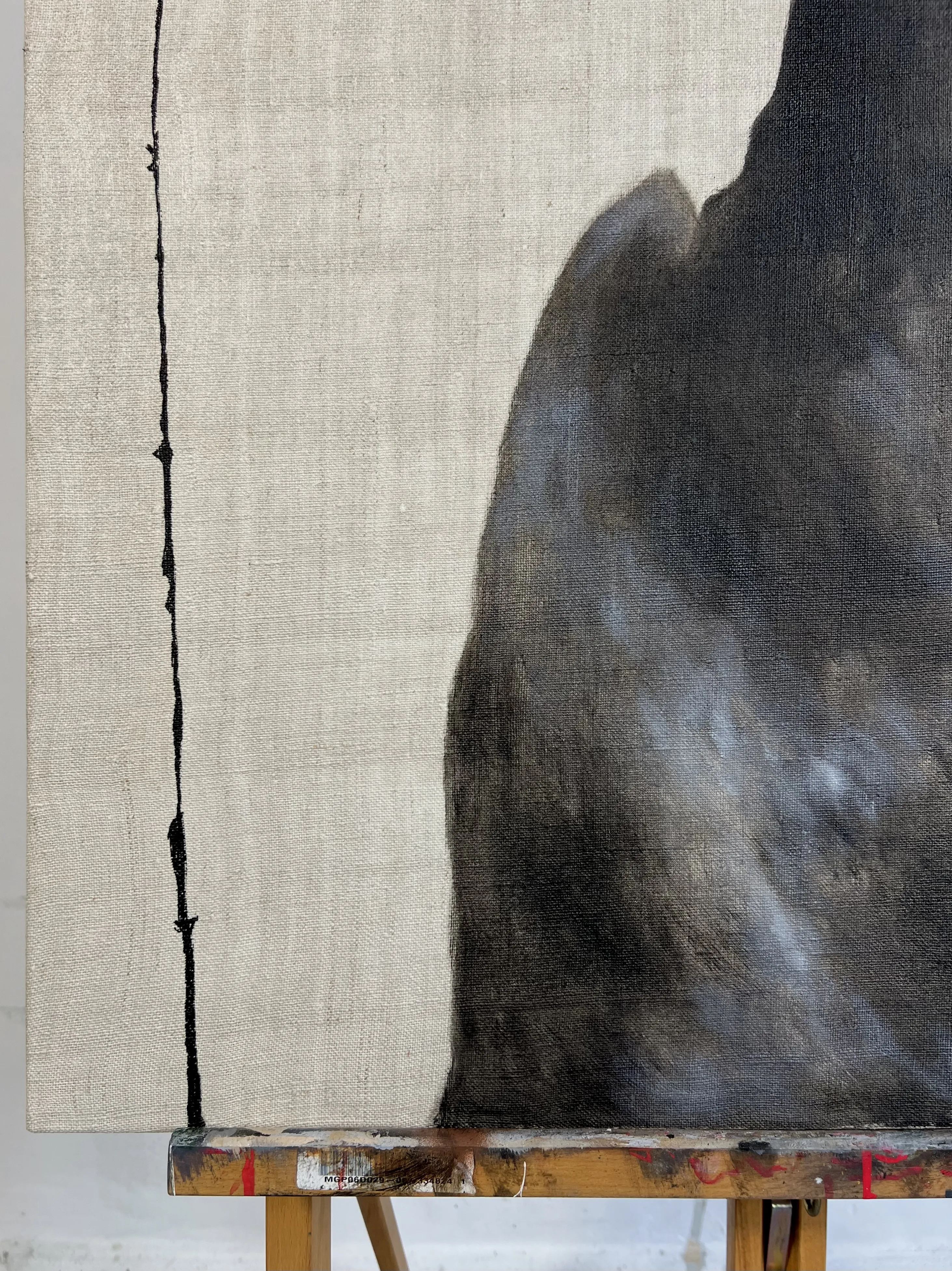 Image of “Black dog” by ANNA VERIKI, size: 100x65 cm , made of Oil on linen , Painting medium, from Kyiv , priced at €2100 Photo 4 of 6.