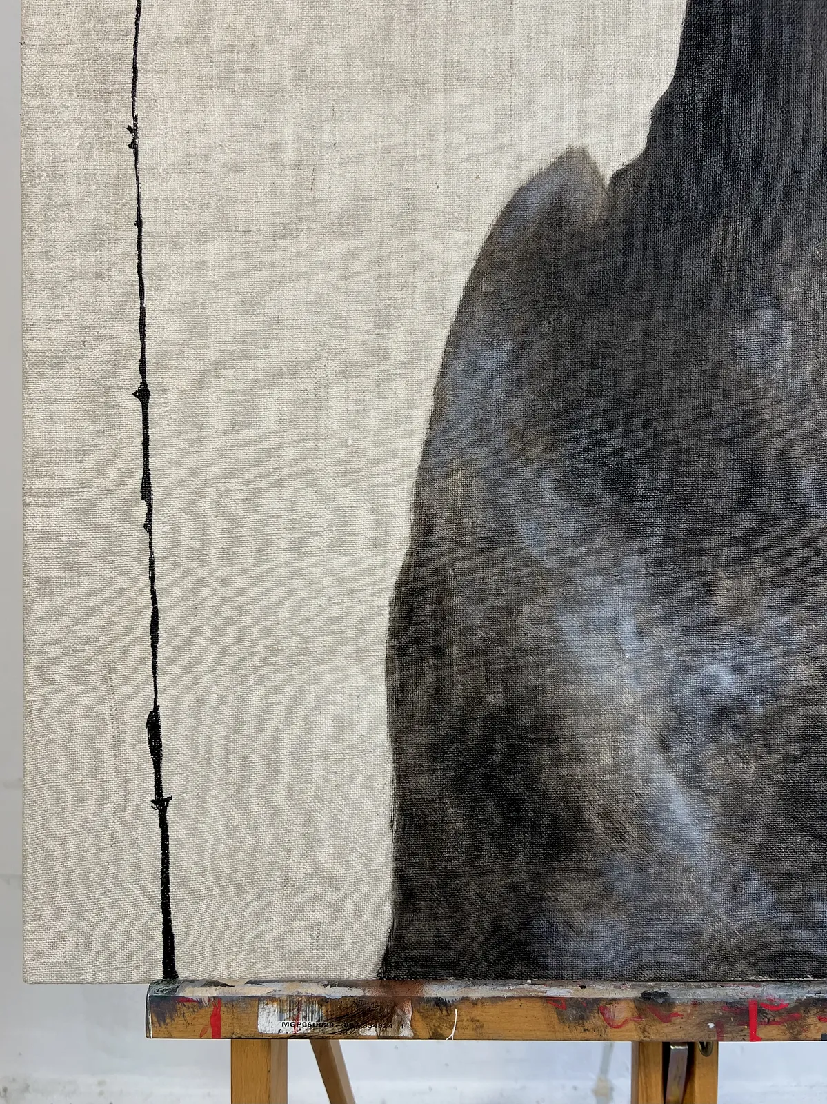 Image of “Black dog” by ANNA VERIKI, size: 100x65 cm , made of Oil on linen , Painting medium, from Kyiv , priced at €1900 (≈ 98,933 грн) Photo 4 of 6.