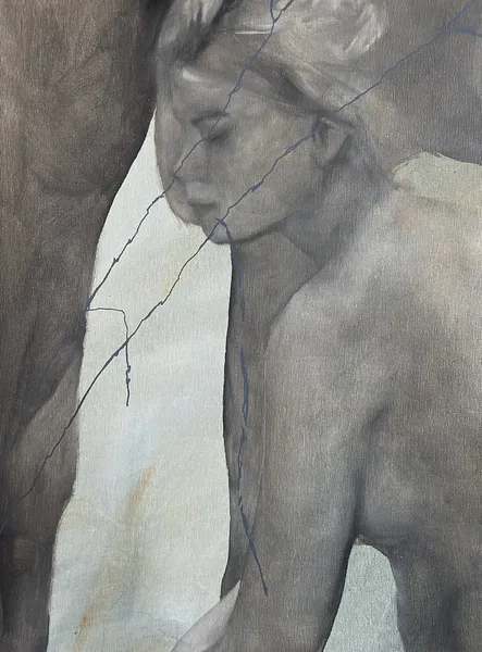 Image of “Tranquility” by ANNA VERIKI, size: 195x165 cm , made of Oil on canvas , Painting medium, from Kyiv, Ukraine , priced at €4500 Photo 2 of 8.