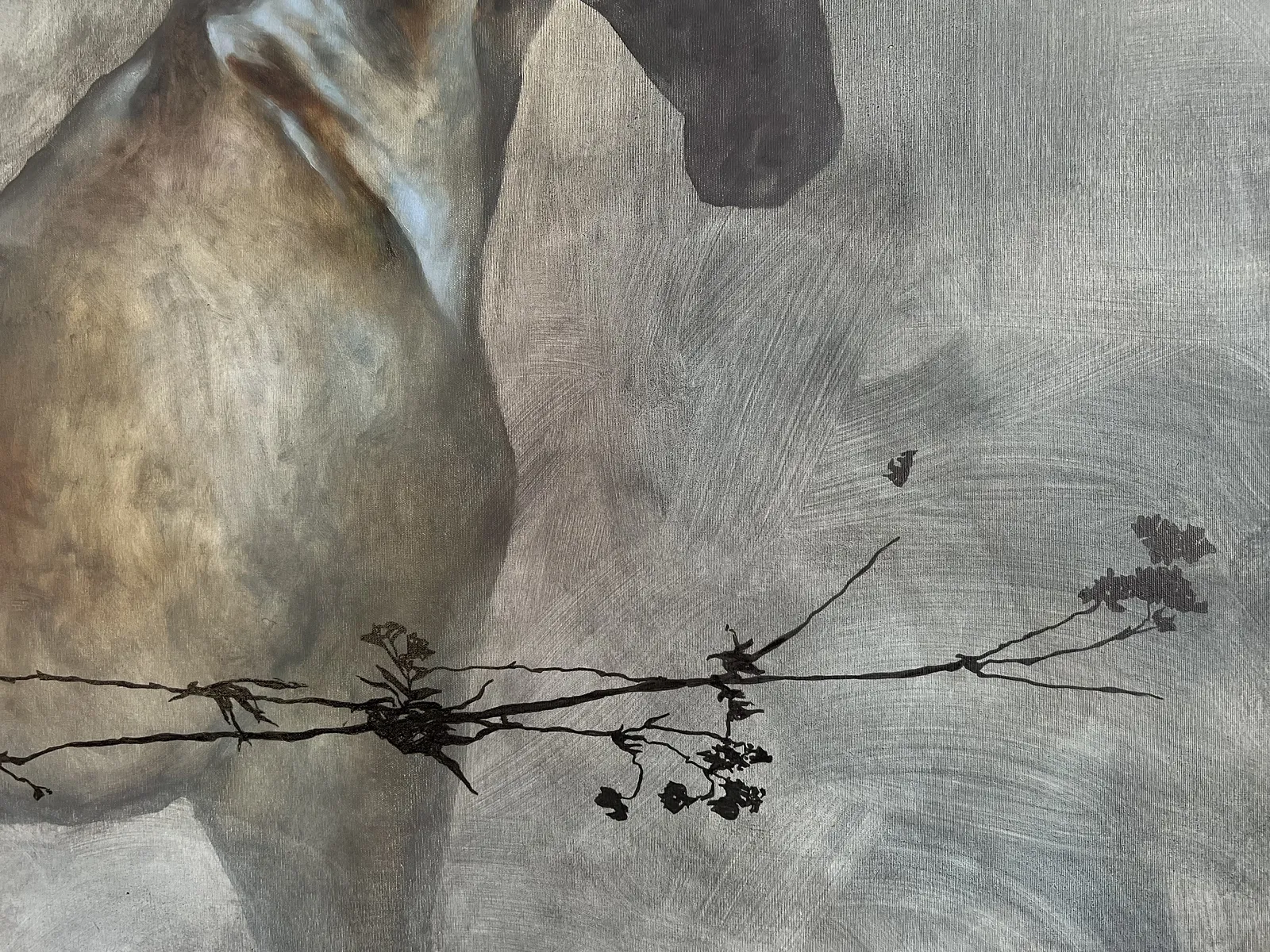 Image of “Yarrow”  by ANNA VERIKI, size: 95x145 cm, made of Oil on canvas , Painting medium, from Kyiv  Photo 5 of 5.