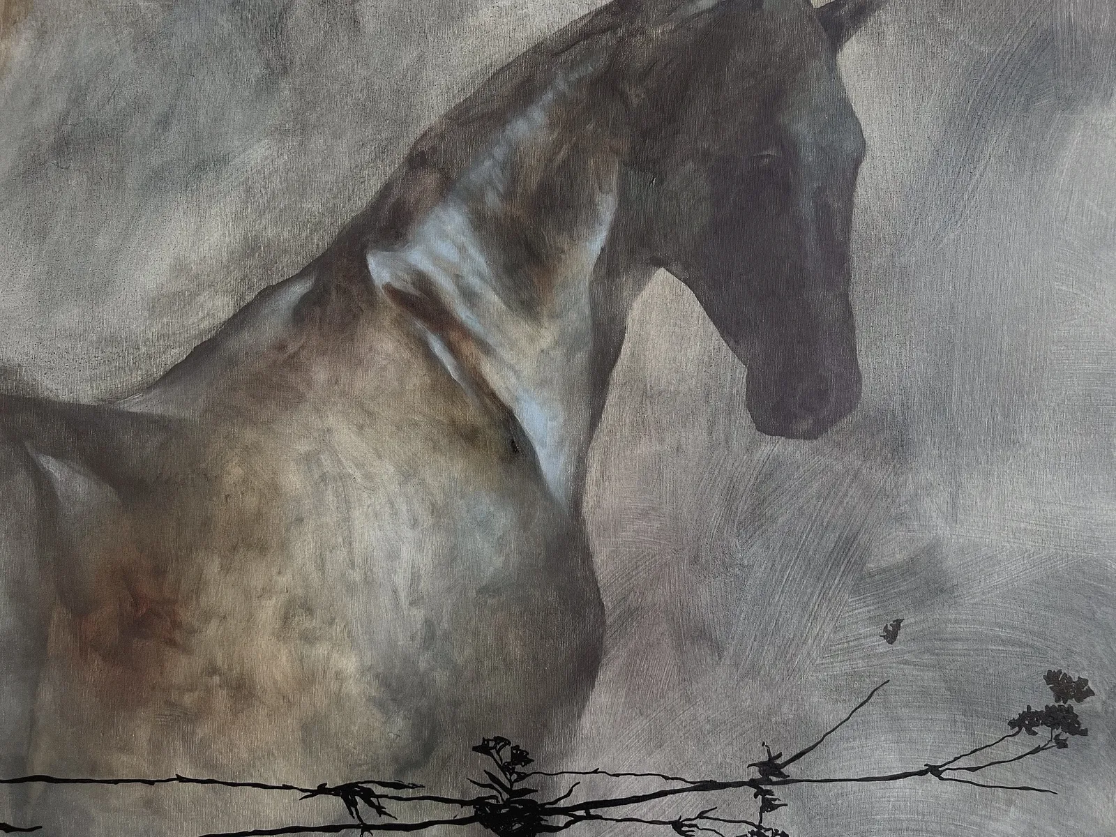 Image of “Yarrow”  by ANNA VERIKI, size: 95x145 cm, made of Oil on canvas , Painting medium, from Kyiv  Photo 3 of 5.