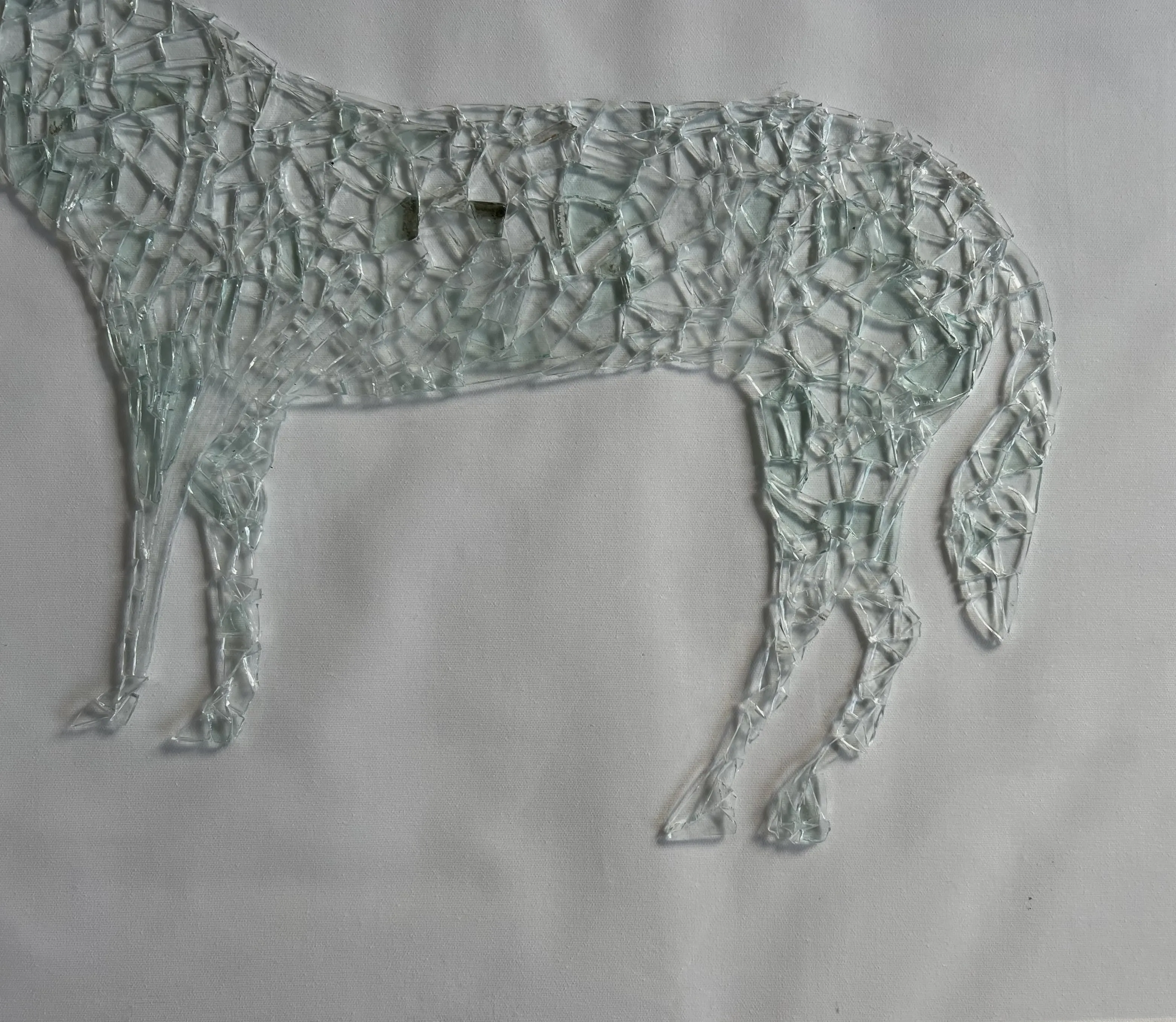Image of «Кіт і Кінь»  by ANNA VERIKI, size: 80x100 cm, made of Plexiglass, glass shards, from Kyiv  Photo 8 of 8.
