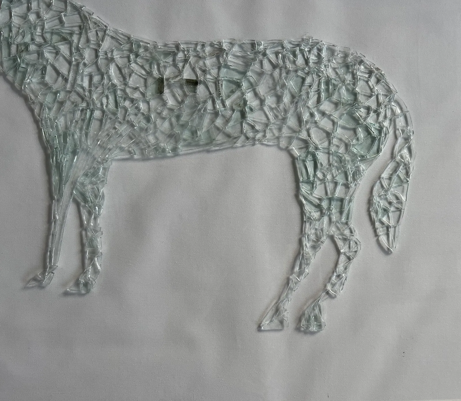 Image of «Кіт і Кінь»  by ANNA VERIKI, size: 80x100 cm, made of Plexiglass, glass shards, from Kyiv  Photo 8 of 8.