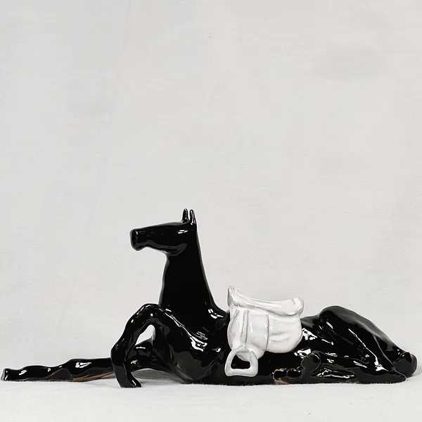 Image of “Tamed/Untamed horse”  by ANNA VERIKI, size: 27x12x9 cm , made of Ceramic , Sculpture medium, from Kyiv, Ukraine, priced at €700