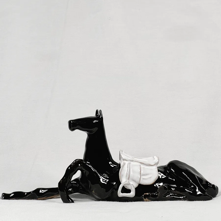 Image of “Tamed/Untamed horse”  by ANNA VERIKI, size: 27x12x9 cm , made of Ceramic , Sculpture medium, from Kyiv, Ukraine, priced at €700