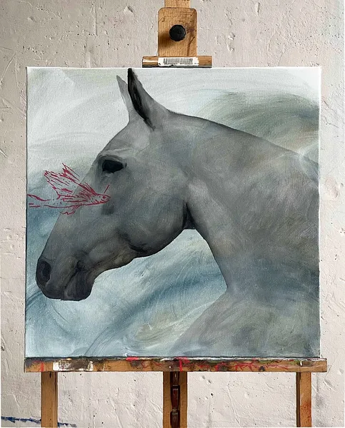 Зображення "Untitled" від АННА ВЕРІКІ, розмір: 55x55 cm , медіум: Малюнок, серія: Серія 1, ціна: €600 Фото 3 з 5.