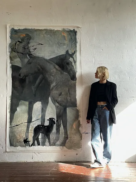 Зображення "Untitled" від АННА ВЕРІКІ, розмір: 200x110 cm , медіум: Малюнок, ціна: $3200 Фото 2 з 6.