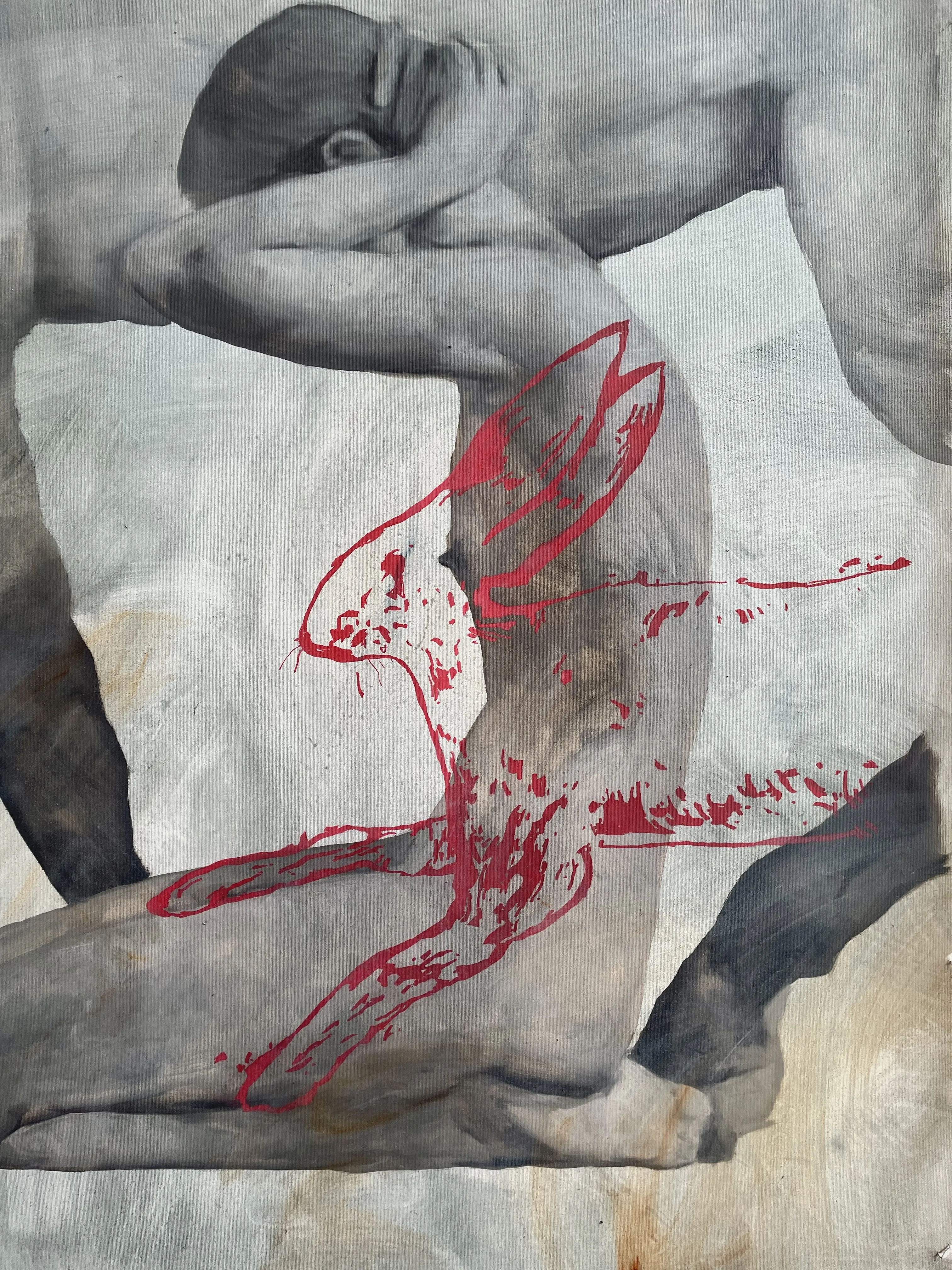 Image of Pull your hair together by ANNA VERIKI, size: 160x150 cm, Painting medium, from Kyiv, priced at €3000 Photo 5 of 6.