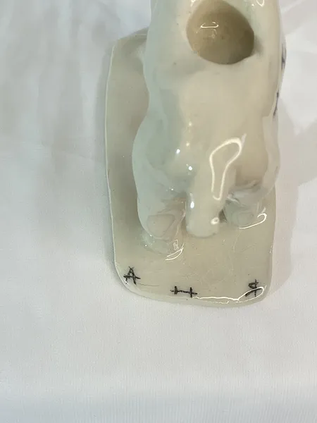 Image of White horse, black dog by ANNA VERIKI, size: 12x7x13 cm, Sculpture medium, from Kyiv , priced at €600 Photo 8 of 8.