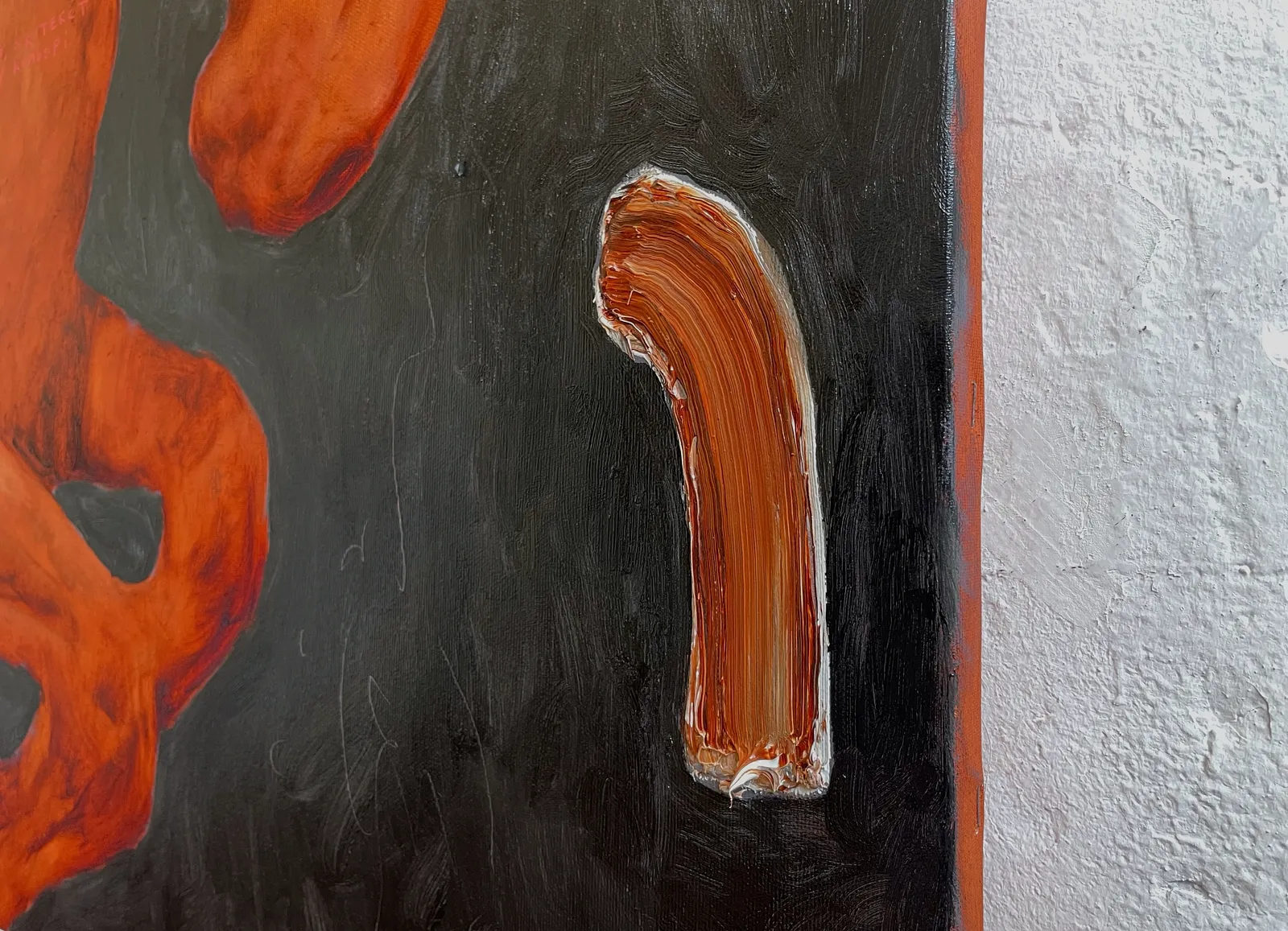 Image of Almost red horse  by ANNA VERIKI, size: 75x95 cm , made of Oil on canvas , Painting medium, from Kyiv, Ukraine , part of the Horses series, priced at €1500 Photo 2 of 5.