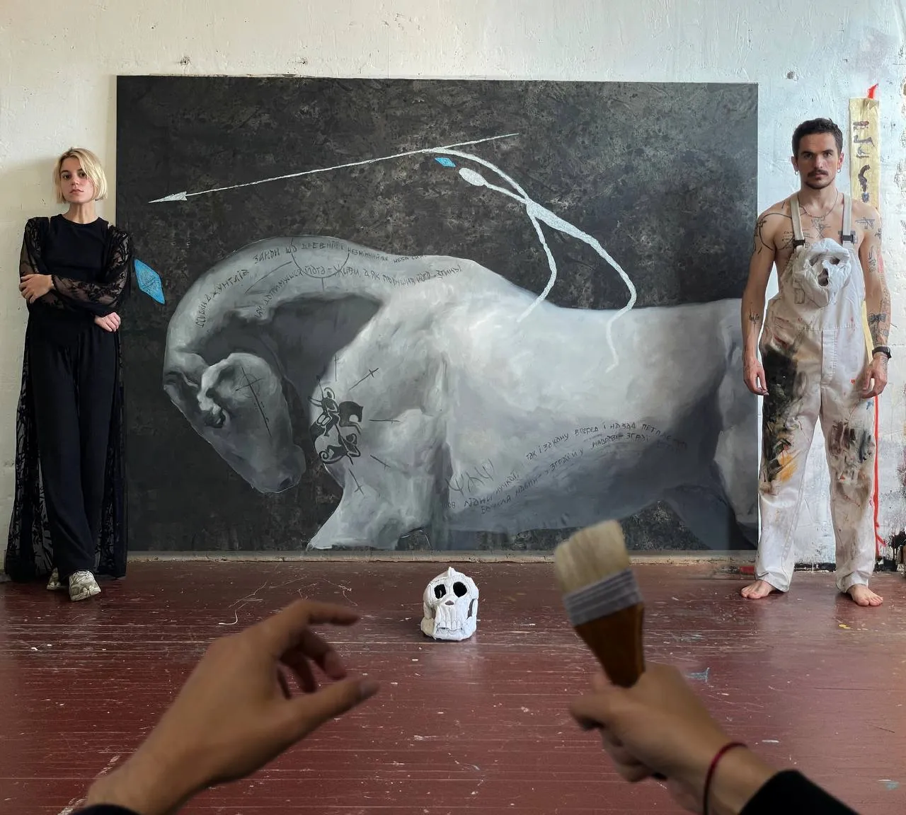 Image of Полювання  by ANNA VERIKI, size: 180x260 cm, made of Oil on canvas , Painting medium, from Kyiv , priced at €6000 Photo 2 of 4.