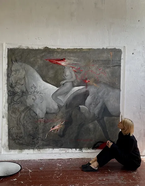 Зображення "Untitled" від АННА ВЕРІКІ, розмір: 175x200 cm, медіум: Малюнок, серія: Серія 1, ціна: €5000 Фото 4 з 4.