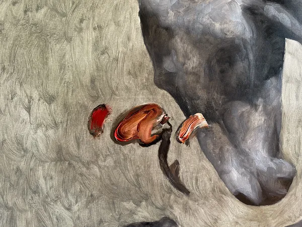 Image of Biomechanics of escape by ANNA VERIKI, size: 130x200cm, made of Oil on canvas, Painting medium, from Kyiv, Ukraine , part of the Series 1 series Photo 2 of 6.