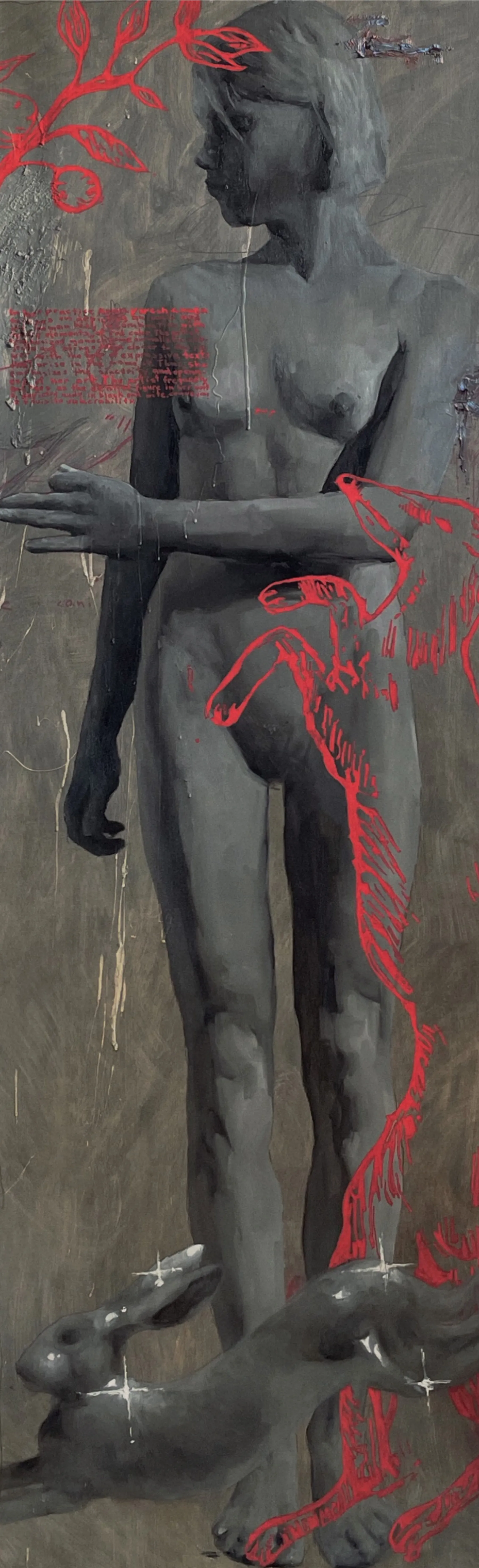 Зображення "Untitled" від АННА ВЕРІКІ, розмір: 165x55cm, матеріали: Масло на полотні, медіум: Малюнок, серія: Серія 1, ціна: €2500 Фото 6 з 6.