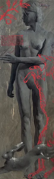 Зображення "Untitled" від АННА ВЕРІКІ, розмір: 165x55cm, матеріали: Масло на полотні, медіум: Малюнок, серія: Серія 1, ціна: €2500 Фото 6 з 6.