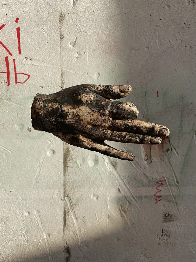 Image of Hand  by ANNA VERIKI, size: my hand , made of Ceramic , Sculpture medium, from Kyiv, Ukraine , part of the Series 1 series, priced at €900 Photo 1 of 5.