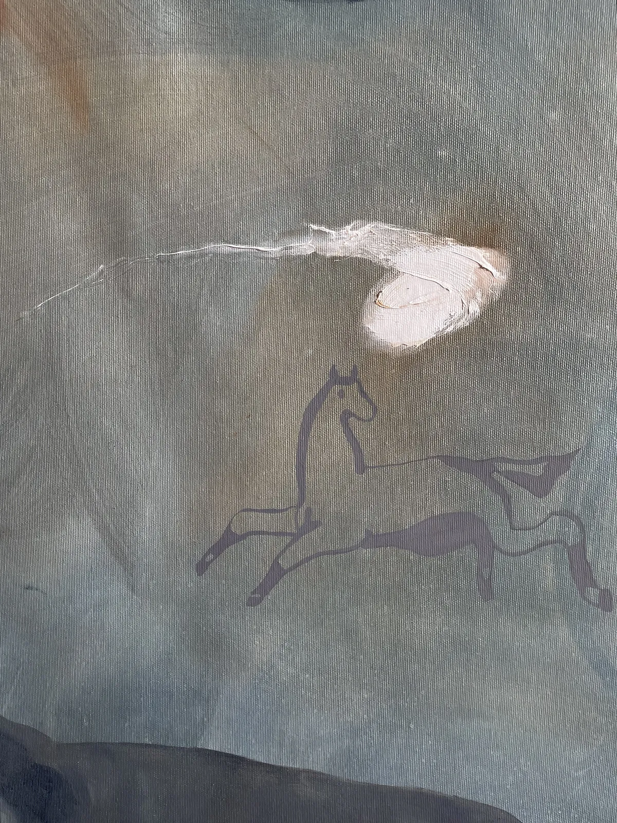 Image of “Inner Wild Animal Control Center” by ANNA VERIKI, size: 190x120 cm , made of Oil on canvas , Painting medium, from Kyiv, Ukraine , part of the Horses series Photo 4 of 8.