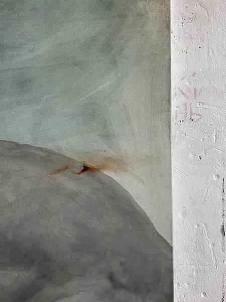 Image of Calm inside  by ANNA VERIKI, size: 150x160 cm, made of Oil on canvas , Painting medium, from Kyiv , priced at €3000 Photo 3 of 6.