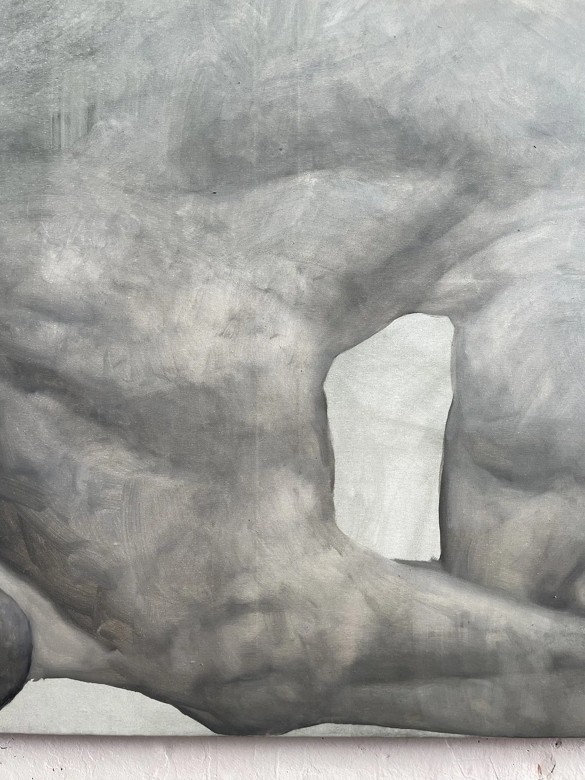 Image of “Calm inside” by ANNA VERIKI, size: 150x160 cm, made of Oil on canvas , Painting medium, from Kyiv , part of the Series 1 series, priced at €3000 Photo 4 of 6.