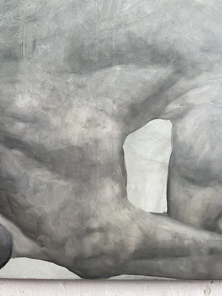 Image of Calm inside  by ANNA VERIKI, size: 150x160 cm, made of Oil on canvas , Painting medium, from Kyiv , priced at €3000 Photo 4 of 6.