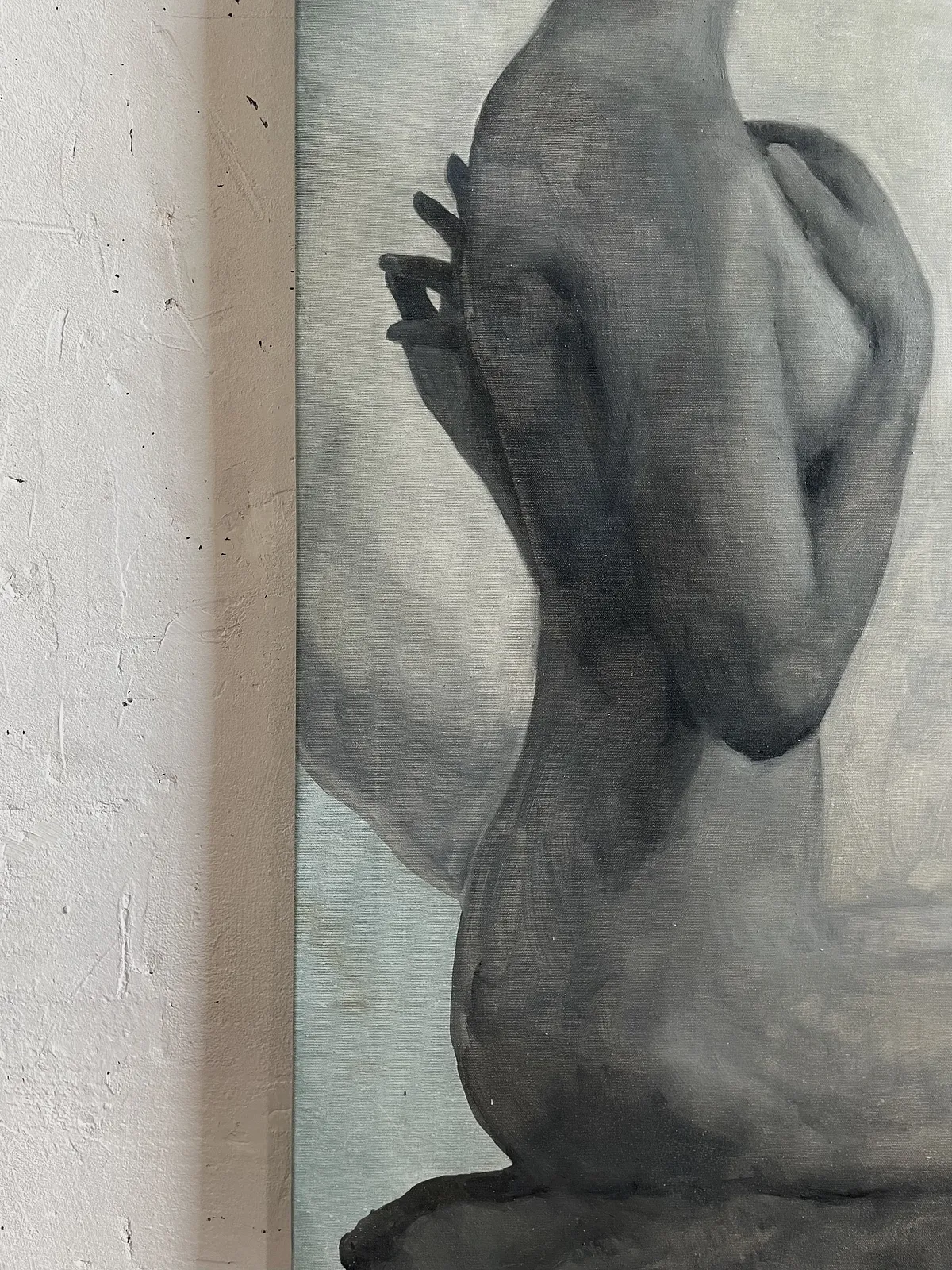 Image of “Calm inside” by ANNA VERIKI, size: 150x160 cm, made of Oil on canvas , Painting medium, from Kyiv , part of the Series 1 series, priced at €3000 Photo 5 of 6.