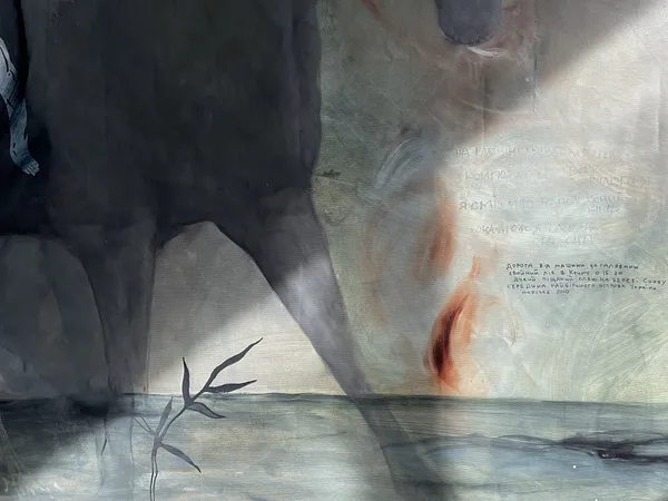Image of “Layer 8” by ANNA VERIKI, size: 145x200cm , made of Oil on canvas , Painting medium, from Kyiv , priced at €4000 Photo 3 of 5.