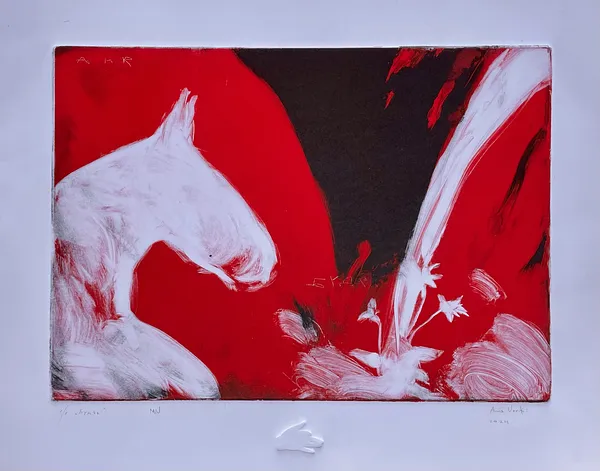 Image of Thistle  by ANNA VERIKI, size: 30x41 cm, made of Monotype, paper , Graphics medium, from Kyiv , priced at €600 Photo 2 of 2.
