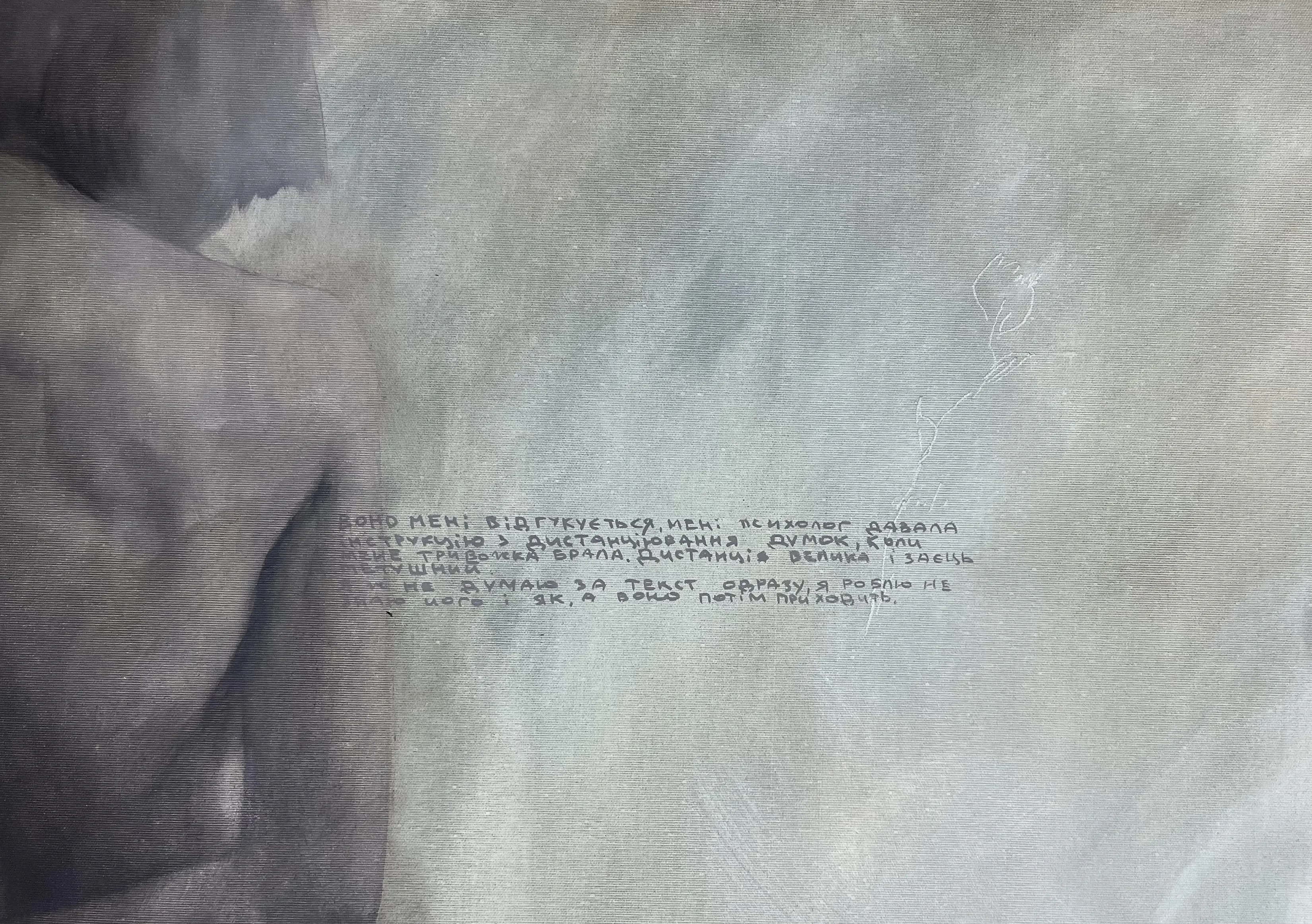 Image of “Distancing” by ANNA VERIKI, made of Oil on canvas , Painting medium, from Kyiv , part of the Series 1 series, priced at €4500 Photo 8 of 8.