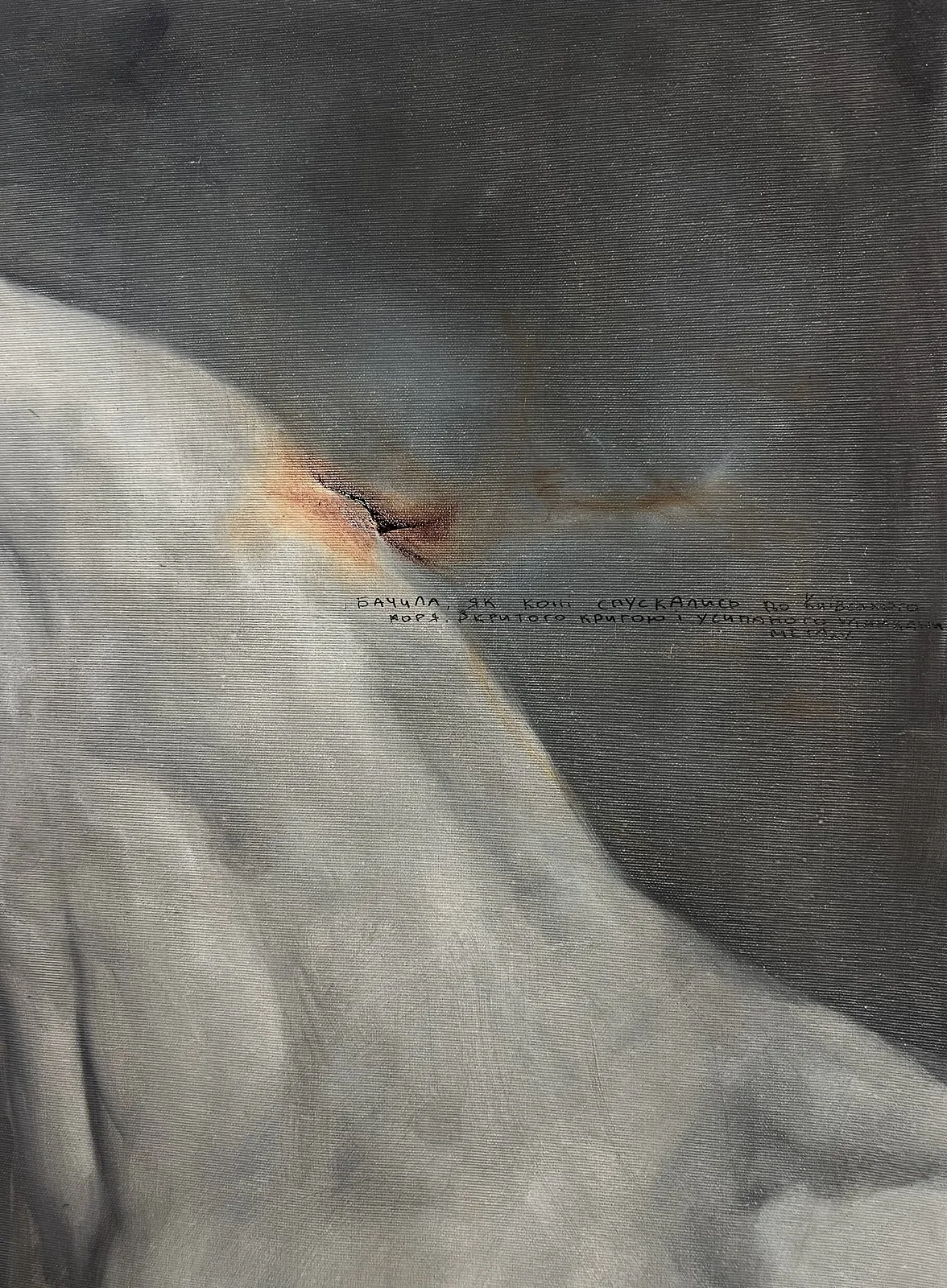 Image of Reservoir by ANNA VERIKI, size: 115x85 cm , made of Oil on canvas , Painting medium, from Kyiv, part of the Horses series Photo 2 of 5.