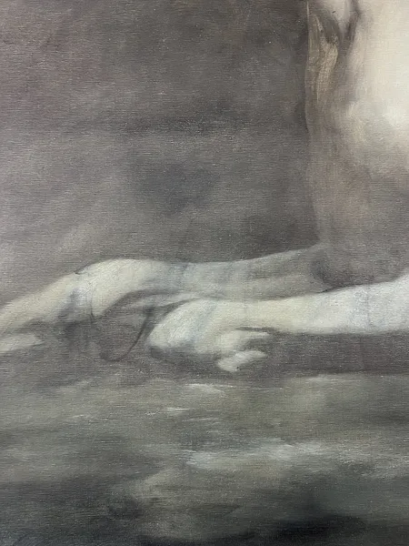 Image of Reservoir by ANNA VERIKI, size: 115x85 cm , made of Oil on canvas , Painting medium, from Kyiv, part of the Horses series, priced at €2000 Photo 3 of 5.